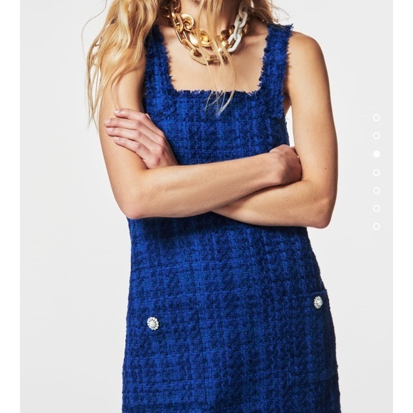 ZARA | BLOGGER FAV TEXTURED PINAFORE DRESS - Picture 4 of 14